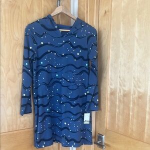 Blue Starry Hooded Dress